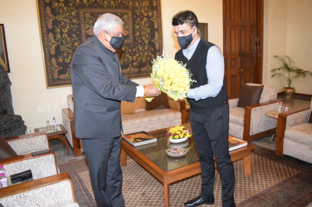 sourav with governor