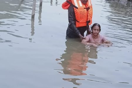 एसडीआरएफ की टीम ने महिला को बचाया डूबने से