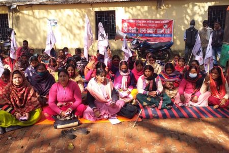 # देवघर से के•डी दास # झारखंड प्रदेश जल सहिया संघर्ष समिति द्वारा एक दिवसीय धरना